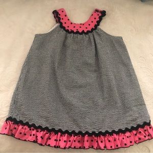 Vintage Bailey Boys Tunic Dress Pink Black size 5